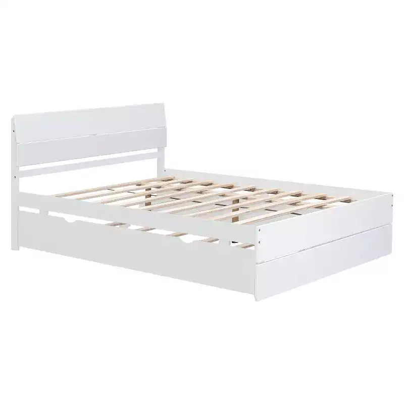Full Platform Bed with Trundle and Storage Drawers