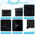 Triangle Corner Storage Cabinet with 3 Drawers and Adjustable Shelves