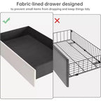 Full Size Bed Frame with Headboard Shelf, Charging Station, and 4 Storage Drawers