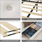 Full Size Bed Frame with Headboard Shelf, Charging Station, and 4 Storage Drawers