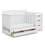 5-in-1 Convertible Crib and Changer with Drawer