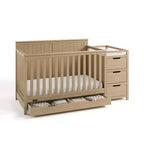 5-in-1 Convertible Crib and Changer with Drawer