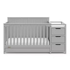 5-in-1 Convertible Crib and Changer with Drawer