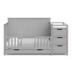 5-in-1 Convertible Crib and Changer with Drawer