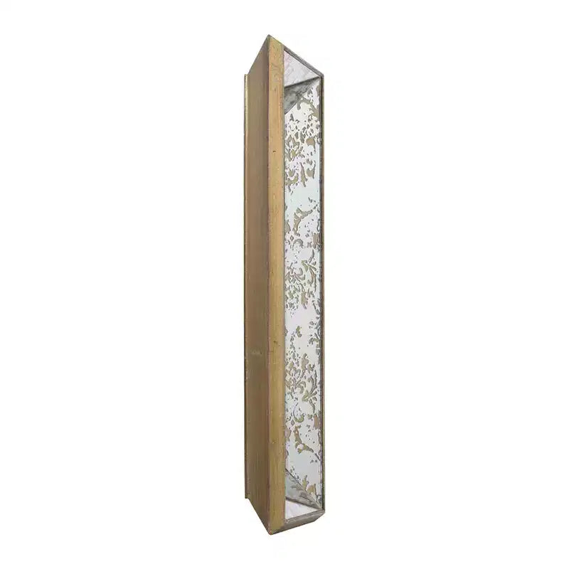 20 x 12 Inch Rectangular Wall Mirror with Vintage Floral Frame