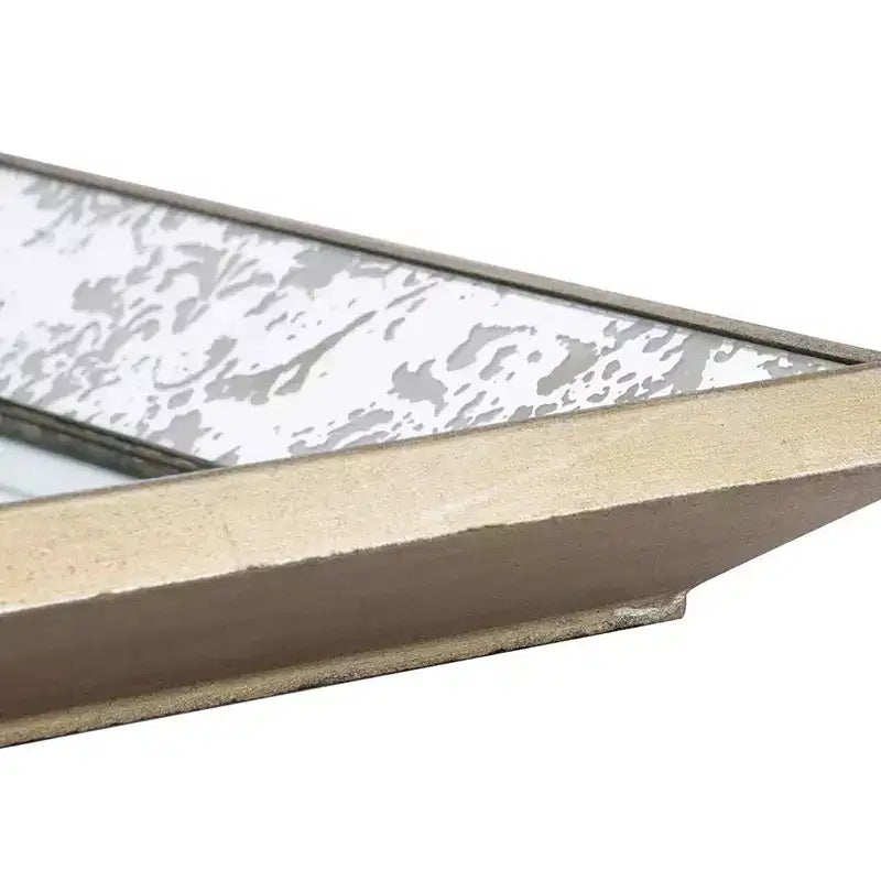20 x 12 Inch Rectangular Wall Mirror with Vintage Floral Frame