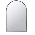 24 x 36 Inch Black Arched Wall Mirror with Metal Frame