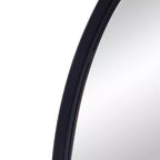 24 x 36 Inch Black Arched Wall Mirror with Metal Frame