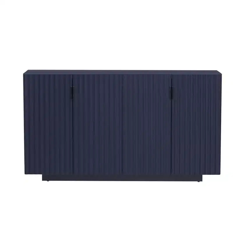 Buffet Cabinet with Storage – 4 Fluted Doors Sideboard with Adjustable Shelves