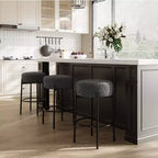 Set of 2 Modern 24 Counter Height Barstools with Soft Seat, Backless Design & Metal Legs for Kitchen Island, Bar, or Dining Room