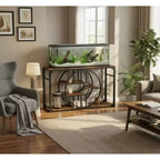 55 Entryway Table, 5-Tier Console Tables for Entryway, with o-Shaped Metal Frame & Storage Shelves, Industrial Sofa Tables for Living Room