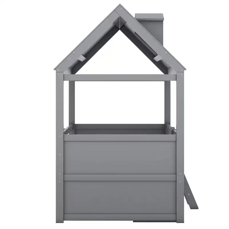 Luxystar Modern Wood House Bed Frame with 4 Drawers and Shelf