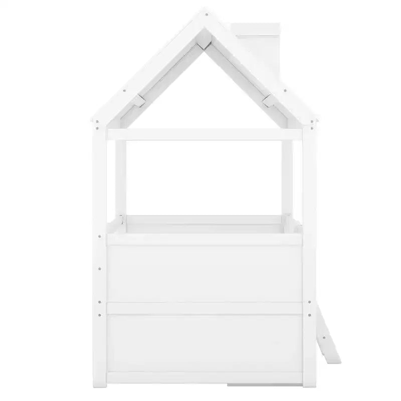 Luxystar Modern Wood House Bed Frame with 4 Drawers and Shelf