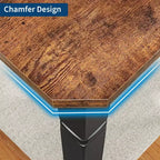 79 Dining Table for 6-8, Modern Rectangular Kitchen Table with Sturdy Metal Legs, Farmhouse Wood Table for Home Office