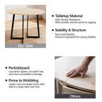 Karl Home 36''Modern Round Dining Table with Stable Cross Leg Base for Small Spaces and Kitchen