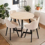 Karl Home 36''Modern Round Dining Table with Stable Cross Leg Base for Small Spaces and Kitchen