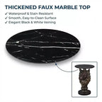Wolf Head Accent Table, Animal Statue End Table for Living Room Home Decor