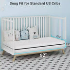 Serweet Baby 2-Stage Crib and Toddler Mattress with Cooling Gel Memory Foam, Washable Cover, Breathable Design, Skin Friendly