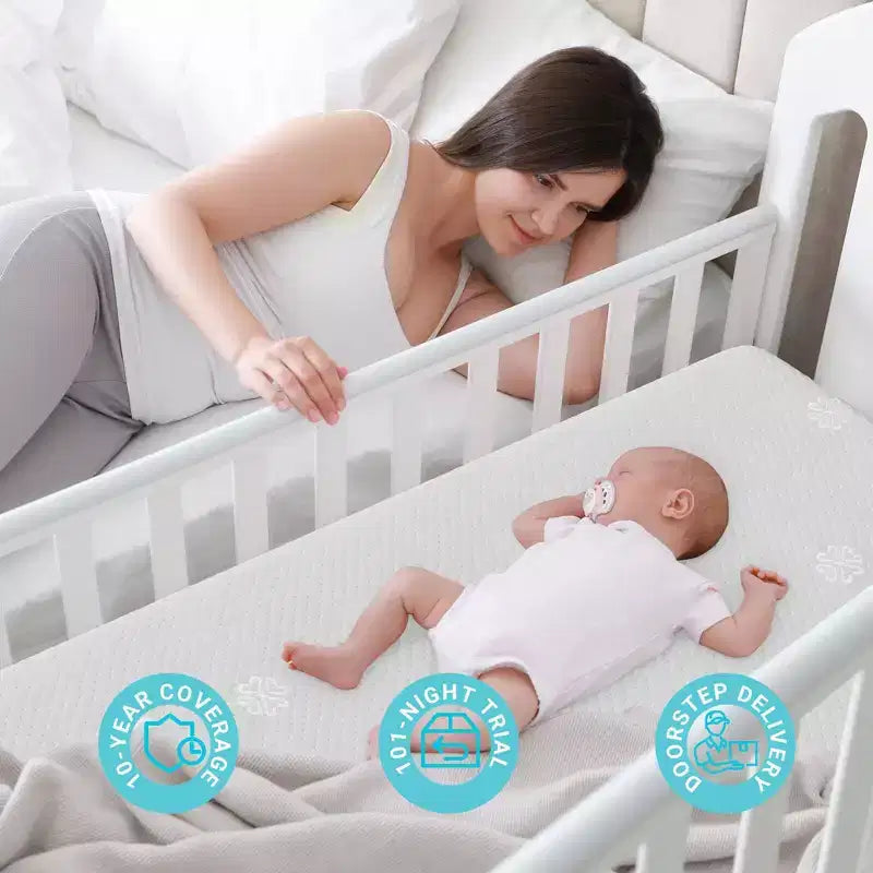 Serweet Baby 2-Stage Crib and Toddler Mattress with Cooling Gel Memory Foam, Washable Cover, Breathable Design, Skin Friendly