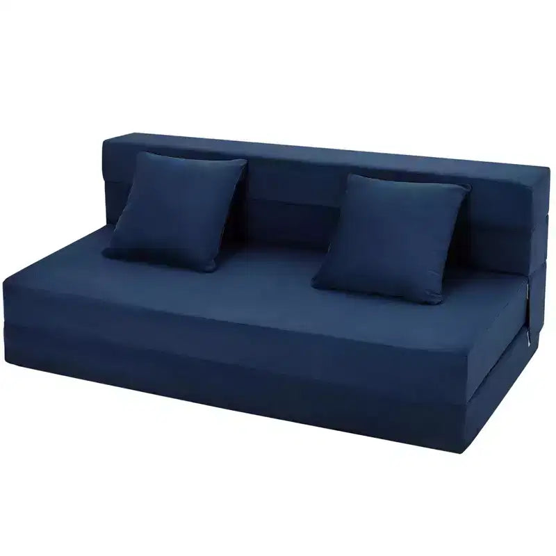 Folding Sofa Bed, Foldable Couch Bed with Pillow, Convertible Sleeper Chair Folding Sofa Mattress, Futon Floor Couch with Memory Foam Washable Cover