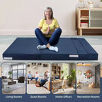 Folding Sofa Bed, Foldable Couch Bed with Pillow, Convertible Sleeper Chair Folding Sofa Mattress, Futon Floor Couch with Memory Foam Washable Cover