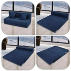 Folding Sofa Bed, Foldable Couch Bed with Pillow, Convertible Sleeper Chair Folding Sofa Mattress, Futon Floor Couch with Memory Foam Washable Cover
