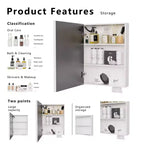 FAMYYT 26 in. W x20 in. H Aluminum Medicine Cabinet with Mirror and Light, Anti-fog, Easy to install