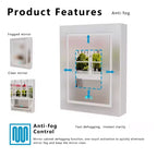 FAMYYT 26 in. W x20 in. H Aluminum Medicine Cabinet with Mirror and Light, Anti-fog, Easy to install