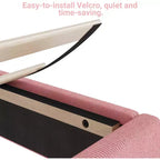 Twin Size Velvet Bed Frame, Adjustable Headboard, Soft Corduroy Upholstered Platform, Durable Wooden Slats, Noise Free, No Box Spring Needed, Pink