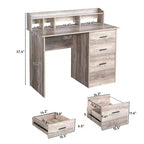 Karlhome 43in Computer Desk with 3 Drawers