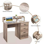 Karlhome 43in Computer Desk with 3 Drawers
