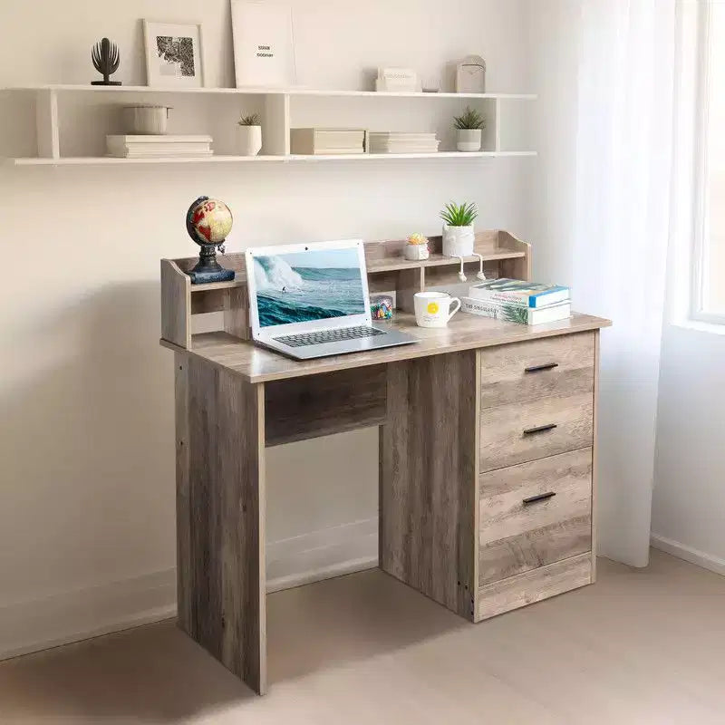 Karlhome 43in Computer Desk with 3 Drawers