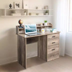 Karlhome 43in Computer Desk with 3 Drawers