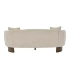 GDFStudio Kyro 81'' Modern Boucle Upholstered 3-Seater Sofa with Wooden Base and Pillows