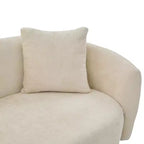 GDFStudio Kyro 81'' Modern Boucle Upholstered 3-Seater Sofa with Wooden Base and Pillows