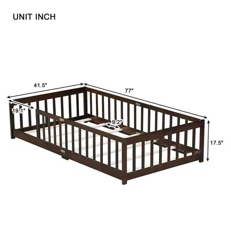 MAYEERTY Twin Bed Frame Noise-Free Design No Box Spring Needed Heavy-Duty Metal