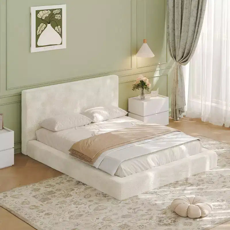 GDFStudio Nuly Modern Upholstered Frameless Bed