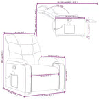 vidaXL Stand Up Massage Recliner Chair Black