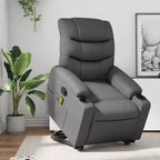 vidaXL Stand Up Massage Recliner Chair Black