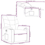 vidaXL Stand Up Massage Recliner Chair Black