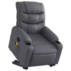 vidaXL Stand Up Massage Recliner Chair Black
