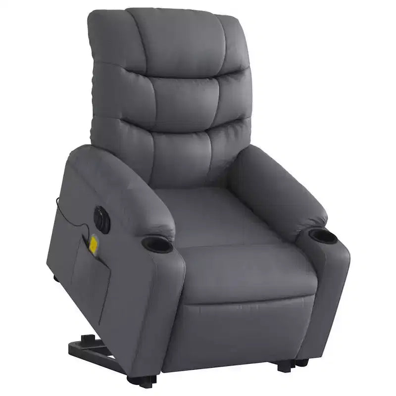 vidaXL Stand Up Massage Recliner Chair Black