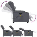 vidaXL Stand Up Massage Recliner Chair Black