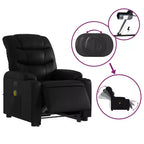 vidaXL Stand Up Massage Recliner Chair Black