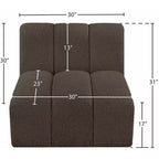Meridian Furniture Arc Boucle Fabric Straight Chair