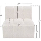 Meridian Furniture Arc Boucle Fabric Straight Chair