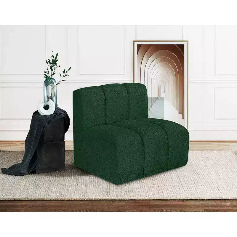 Meridian Furniture Arc Boucle Fabric Straight Chair