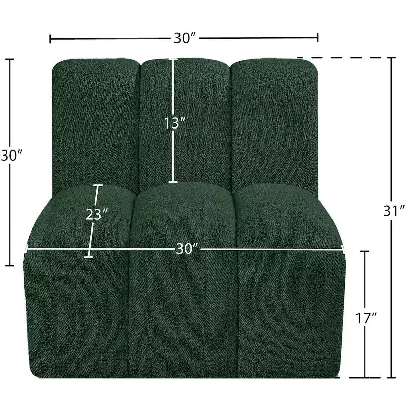 Meridian Furniture Arc Boucle Fabric Straight Chair