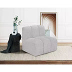 Meridian Furniture Arc Boucle Fabric Straight Chair