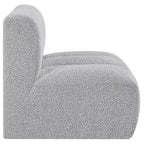 Meridian Furniture Arc Boucle Fabric Straight Chair